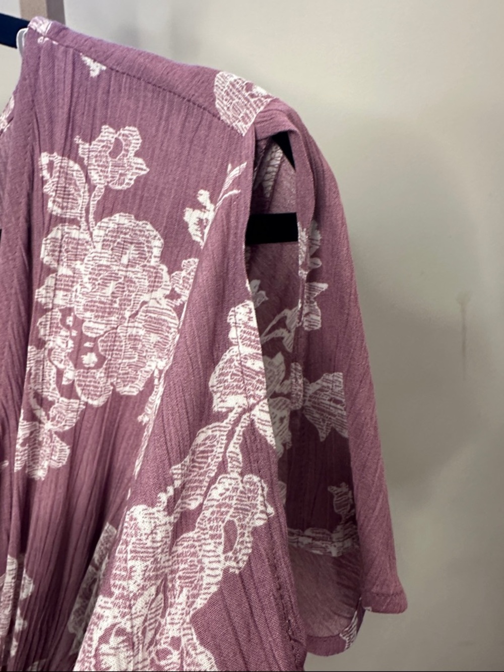 Lulu's Mauve Pink Floral Wrap Maxi Dress - Picture 4 of 7